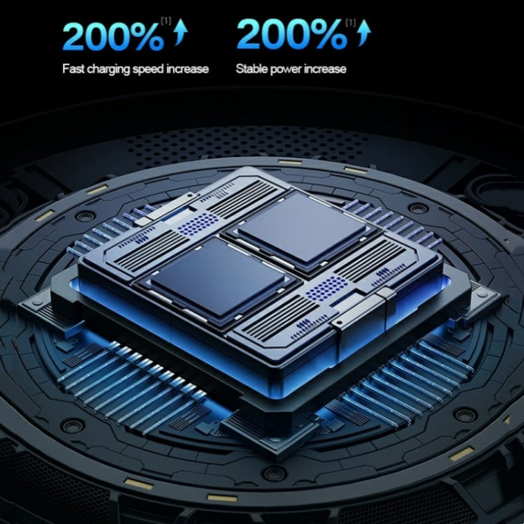 F18 With Infrared Sensor Phone Charging Aluminum Alloy Bracket Car Wireless Charger(Transparent Black) by buy2fix