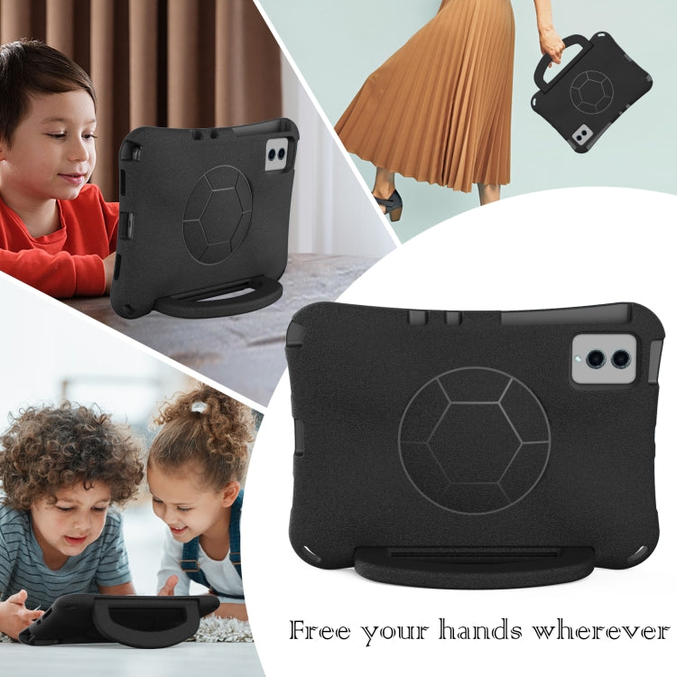 For Lenovo Tab M11 / Xiaoxin Pad 11 2024 Handle Football Shaped EVA Shockproof Tablet Case(Black) by buy2fix