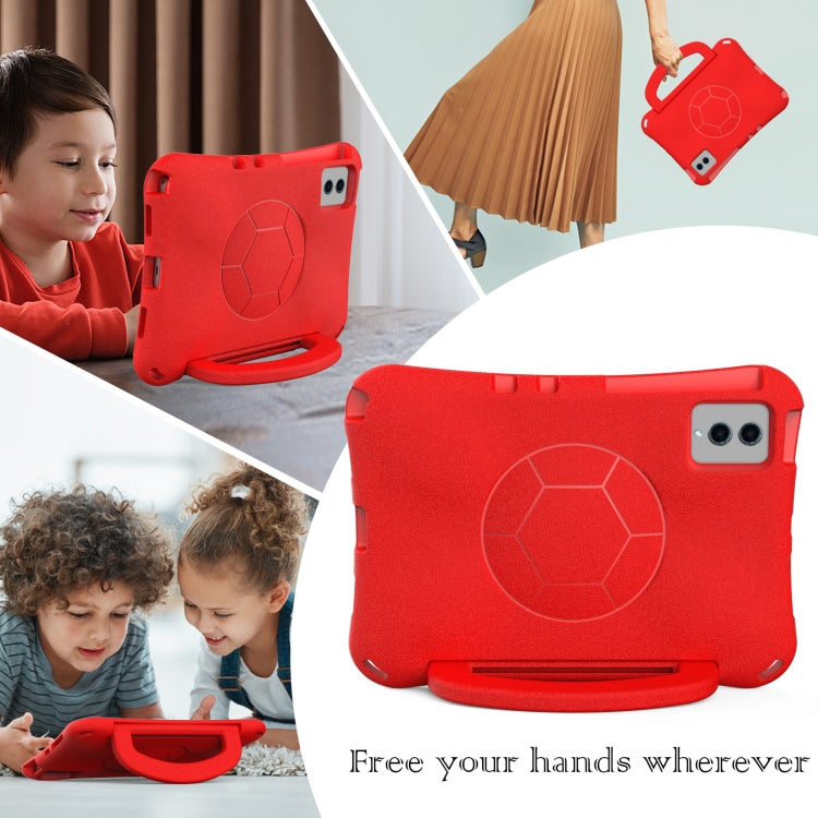 For Lenovo Tab M11 / Xiaoxin Pad 11 2024 Handle Football Shaped EVA Shockproof Tablet Case(Red) by buy2fix