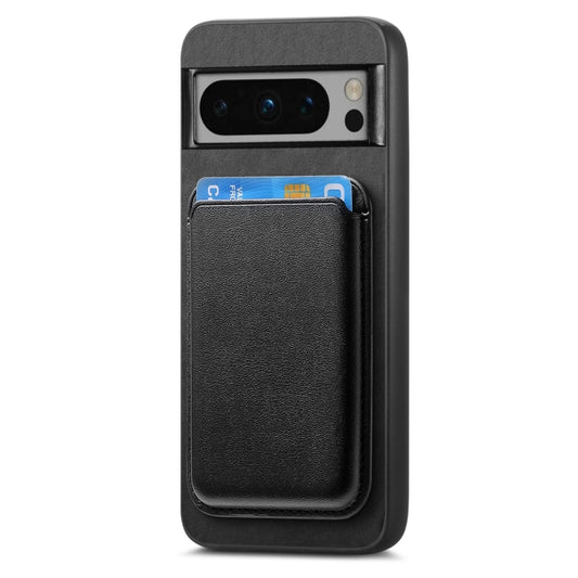 For Google Pixel 9 Pro Retro Magsafe Card Bag PU Back Cover Phone Case(Black) by buy2fix