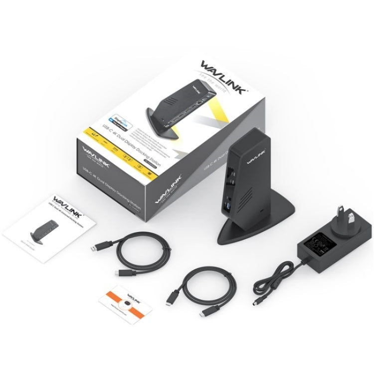 WAVLINK WL-UG69DK5 Laptop Dual 5K / 4K 60Hz Monitor Adapter USB 3.0 Docking Station, Plug:AU Plug by WAVLINK