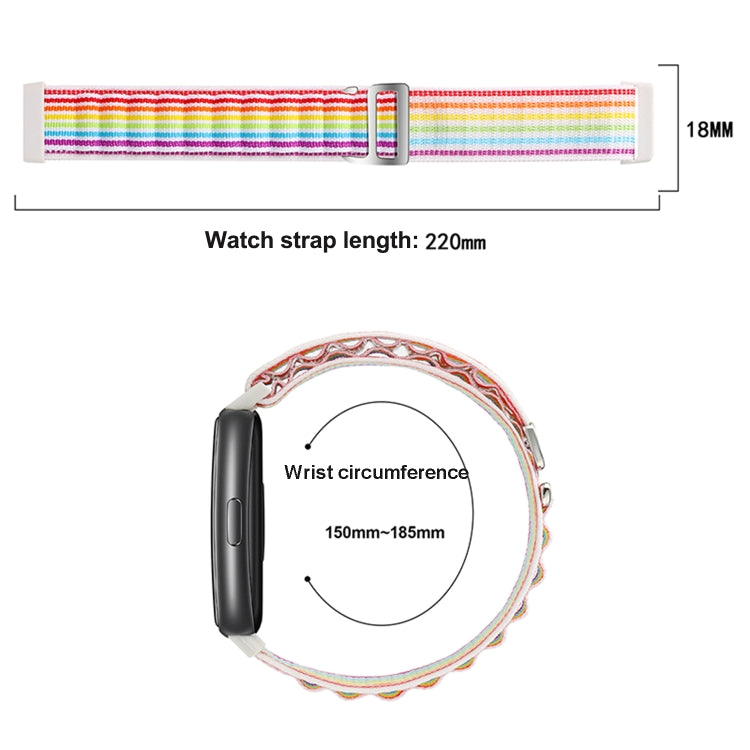 For Huawei Band 8 / 9 Loop Nylon Watch Band(Colorful) by buy2fix