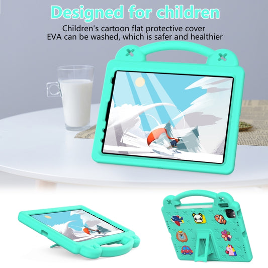 For iPad Air 11 2025 / 2024 Handle Kickstand Children EVA Shockproof Tablet Case(Mint Green) by buy2fix
