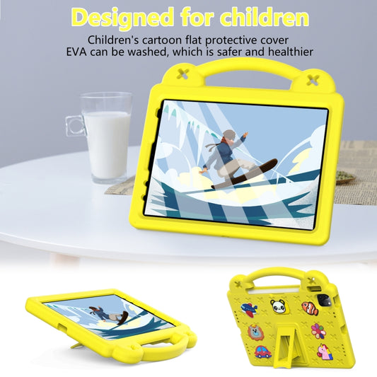 For iPad Air 11 2025 / 2024 Handle Kickstand Children EVA Shockproof Tablet Case(Yellow) by buy2fix