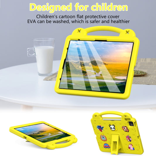 For iPad Air 13 2025 / 2024 Handle Kickstand Children EVA Shockproof Tablet Case(Yellow) by buy2fix