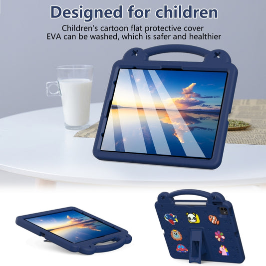 For iPad Pro 12.9 2022 / 2021 Handle Kickstand Children EVA Shockproof Tablet Case(Navy Blue) - iPad Pro 12.9 (2022/2021) Cases by buy2fix | Online Shopping UK | buy2fix