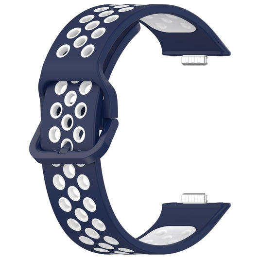 For Huawei Watch Fit 3 Two Color Silicone Sports Watch Band(Midnight Blue+White) by buy2fix