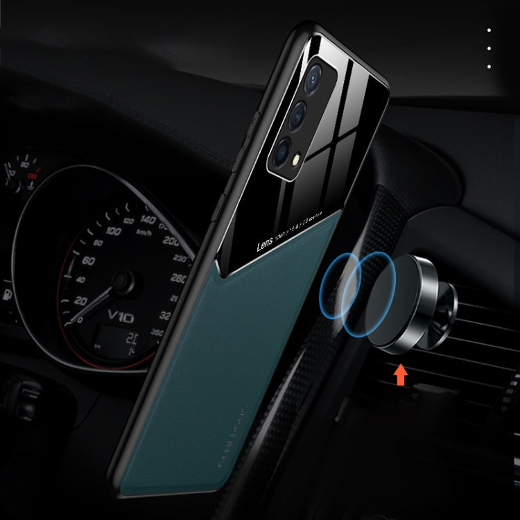 For OPPO K9 All-inclusive Leather Organic Glass Phone Case(Blue) by buy2fix