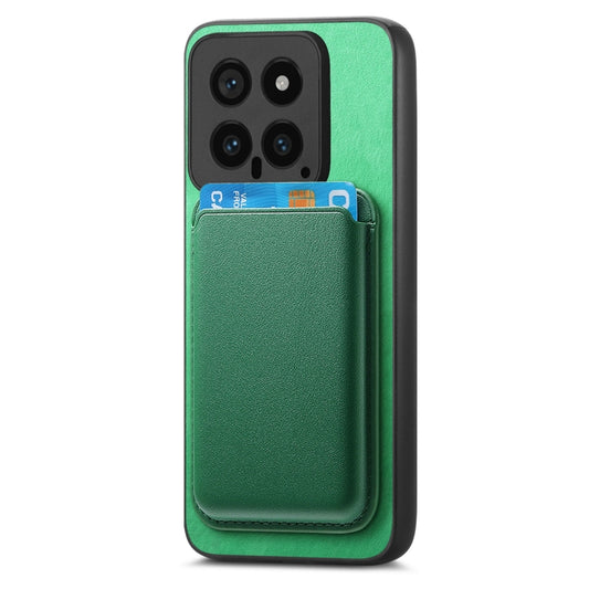 For Xiaomi Redmi K70 / K70 Pro 5G Retro Magsafe Card Bag PU Back Cover Phone Case(Green) by buy2fix