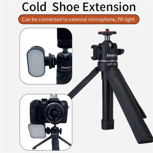 JMARY MT-29 Mini Extendable Live Streaming Desktop Tripod Selfie Stick Camera Phone Holder by Jmary