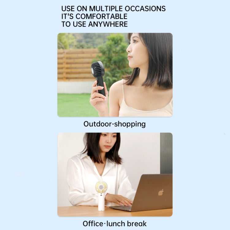 F10 3 Wind Speed Rechargeable Summer Cooling Fan Mini Handheld Fan Cooler(White) by buy2fix