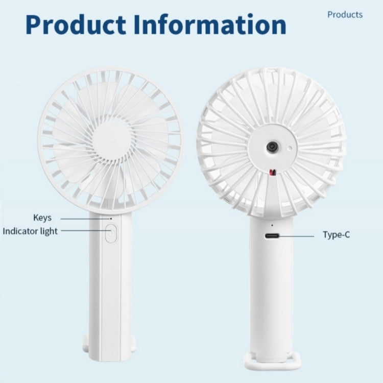 F35 With Hanging Hole Rechargeable Cooling Fan Powerful Handheld Fan 1200mAh Desk Fan(Baby Blue) by buy2fix