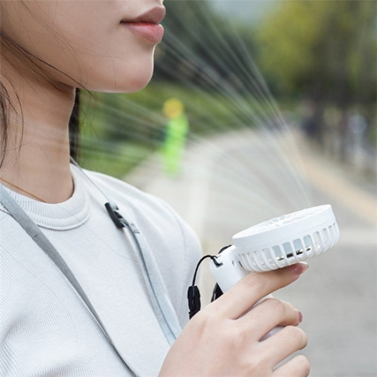 F458 With Neck Rope Summer 3 Speeds Adjustable Foldable Mini Handheld Fan(Orange) by buy2fix