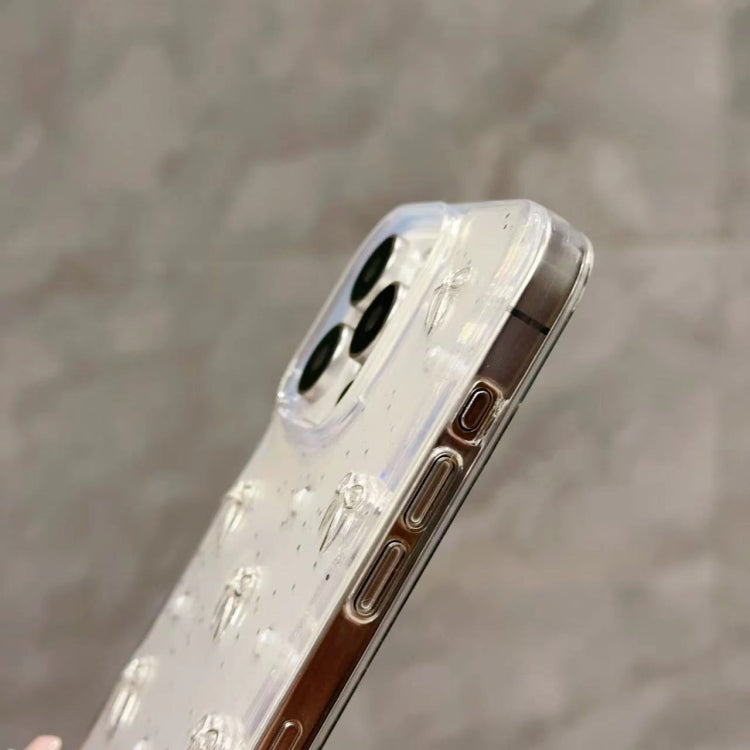 For iPhone 16 Small Fresh Bow TPU Phone Case(Golden Bow) by buy2fix