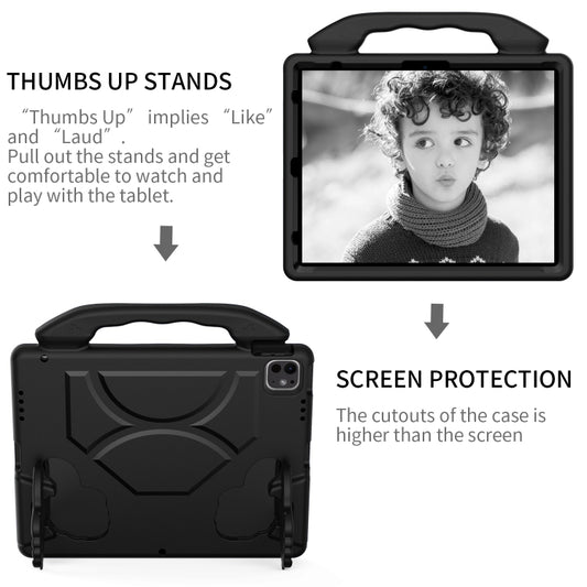 For iPad Pro 13 2025 / 2024 Children EVA Shockproof Tablet Case with Thumb Bracket(Black) by buy2fix