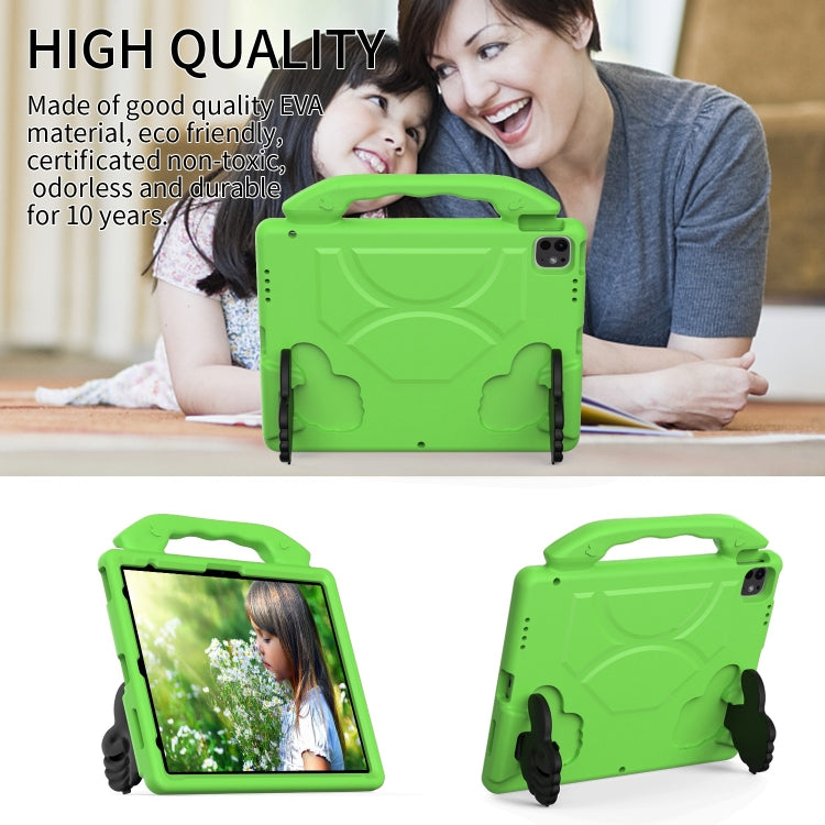 For iPad Pro 13 2025 / 2024 Children EVA Shockproof Tablet Case with Thumb Bracket(Green) by buy2fix
