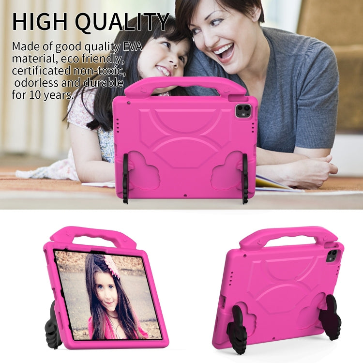 For iPad Air 13 2025 / 2024 Children EVA Shockproof Tablet Case with Thumb Bracket(RoseRed) by buy2fix
