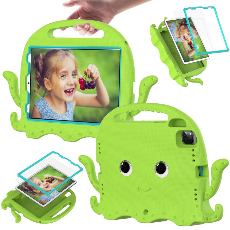 For iPad Air 11 2025 / 2024 Octopus Style EVA Hybrid PC Shockproof Tablet Case with Strap(Grass Green) by buy2fix