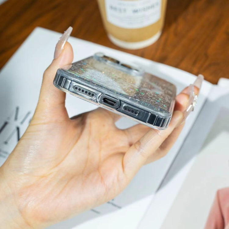 For iPhone 13 Gradient Glitter Starry MagSafe Phone Case(Gradient Purple) by buy2fix