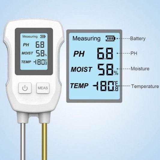 3 in 1 Digital Display Soil Detector, Soil Moisture, Temperature, PH by buy2fix