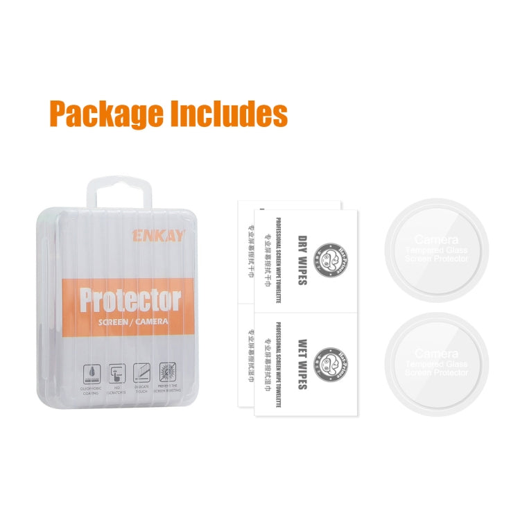 For Garmin Forerunner 165 / 165 Music 2pcs ENKAY Hat-Prince 0.2mm 9H Tempered Glass Screen Protector Watch Film by ENKAY