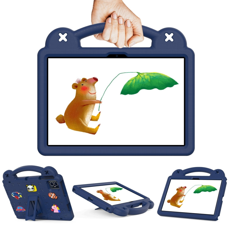 For Teclast M50 HD 10.1 / M50 Pro 10.1 2023 Handle Kickstand Children EVA Shockproof Tablet Case(Navy Blue) - Teclast by buy2fix | Online Shopping UK | buy2fix