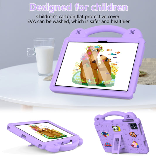 For Walmart ONN 10.1 Gen4 2024 Handle Kickstand Children EVA Shockproof Tablet Case(Light Purple) by buy2fix