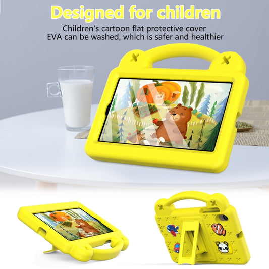 For Walmart Onn 7.0 Gen4 2024 Handle Kickstand Children EVA Shockproof Tablet Case(Yellow) by buy2fix