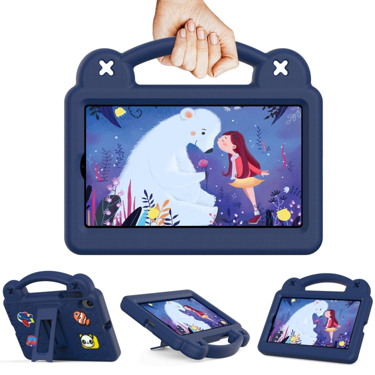 For Walmart Onn 7.0 Gen4 2024 Handle Kickstand Children EVA Shockproof Tablet Case(Navy Blue) by buy2fix