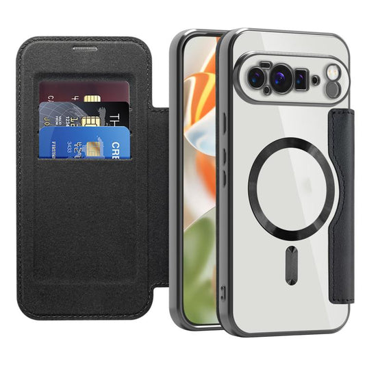 For Google Pixel 10 Pro XL Shield MagSafe RFID Anti-theft Leather Phone Case(Black) - Google Cases by buy2fix | Online Shopping UK | buy2fix