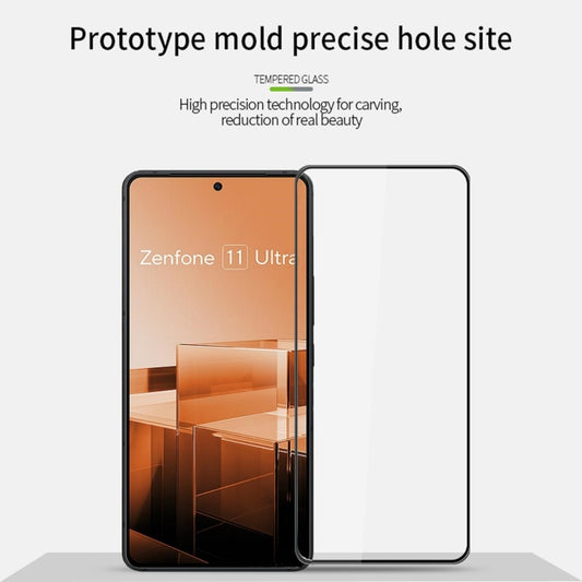 For ASUS Zenfone 11 Ultra PINWUYO 9H 3D Curved Full Screen Explosion-proof Tempered Glass Film(Black) by PINWUYO