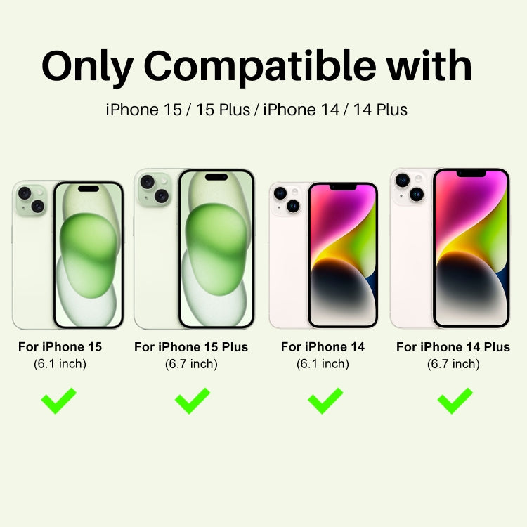 For iPhone 15 / 15 Plus / 14 / 14 Plus NORTHJO 3 Set 6Pcs Camera Lens Protector Diamond Metal Ring Film(Green) - iPhone 15 Tempered Glass by NORTHJO | Online Shopping UK | buy2fix