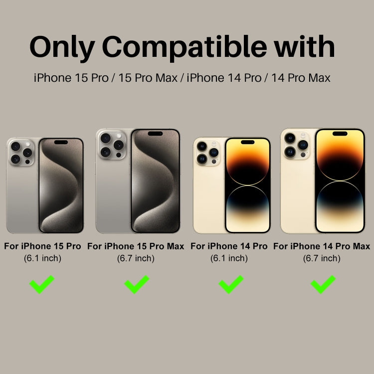 For iPhone 15 Pro / 15 Pro Max NORTHJO 2 Set 6Pcs Camera Lens Protector Diamond Metal Ring Film(Natural) by NORTHJO