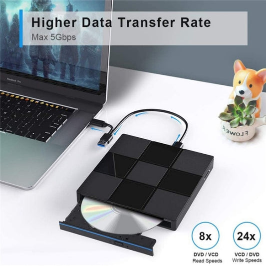 009 With USB Port for Laptop Computer External DVD Drive USB 3.0+Typle-C Adapter by buy2fix