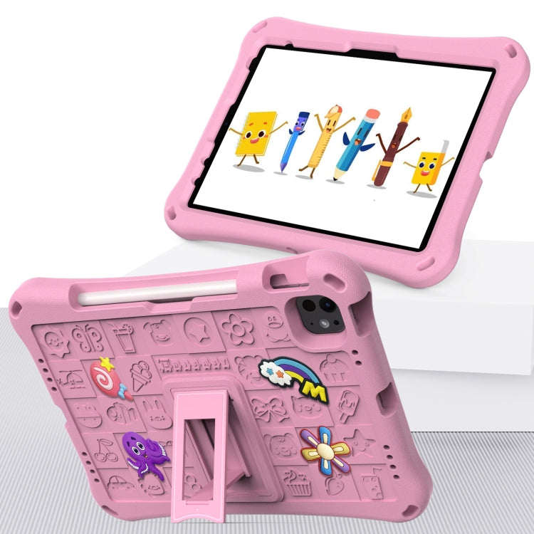 For iPad Air 11 2025 / 2024 Hi Baby EVA Full Body Tablet Case with Strap(Pink) by buy2fix