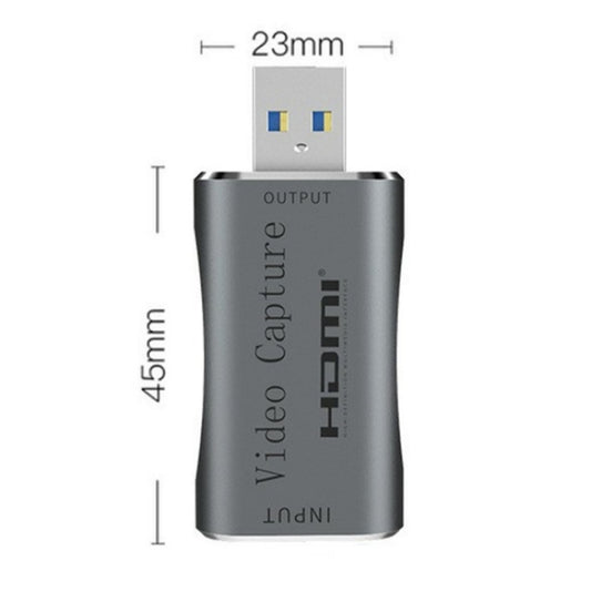 C30 For Game Live Streaming Aluminum Alloy USB Male to HDMI Female HD Video Capture Card by buy2fix