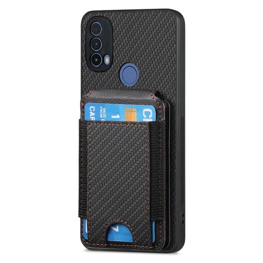 For Motorola Moto G Play 2024 5G Carbon Fiber Vertical Flip Wallet Stand Phone Case(Black) by buy2fix