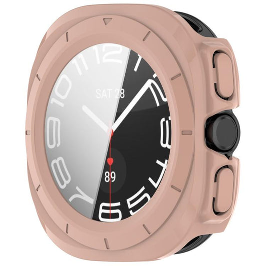 For Samsung Galaxy Watch Ultra 47mm / Ultra 2025 Tempered Film Integrated Waterproof PC Watch Protective Cover(Pink) by buy2fix