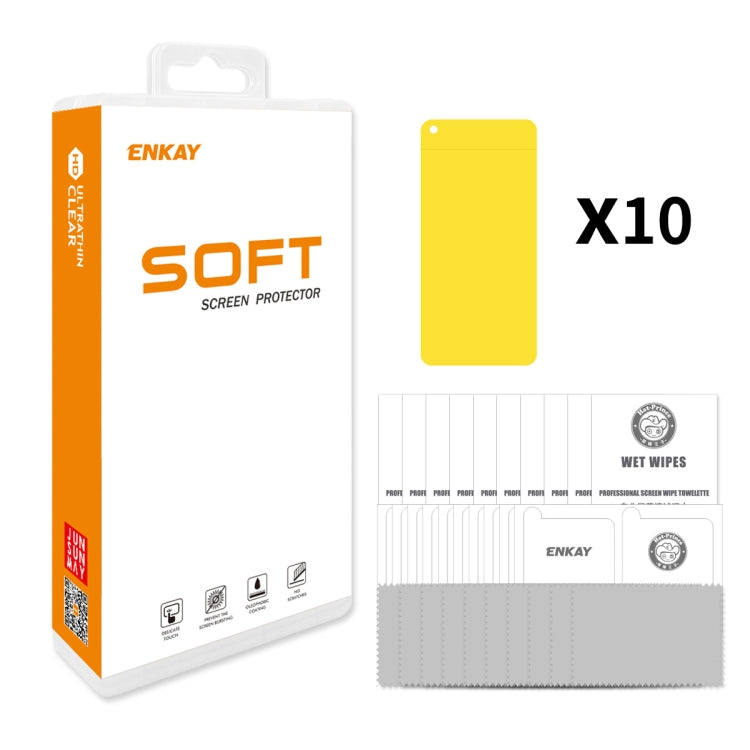 For OPPO Reno7 SE 10pcs ENKAY Hat-Prince Full Glue Coverage Soft Explosion-proof Hydrogel Film - Others by ENKAY | Online Shopping UK | buy2fix