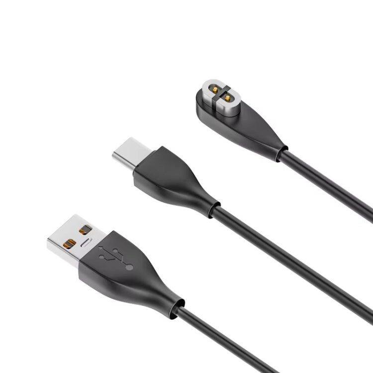 For Shokz Bone Conduction Bluetooth Earphone Magnetic Charging Cable For AS800/AS803/S810/AS700/AS660/S661(USB A to Shokz 1m) by buy2fix