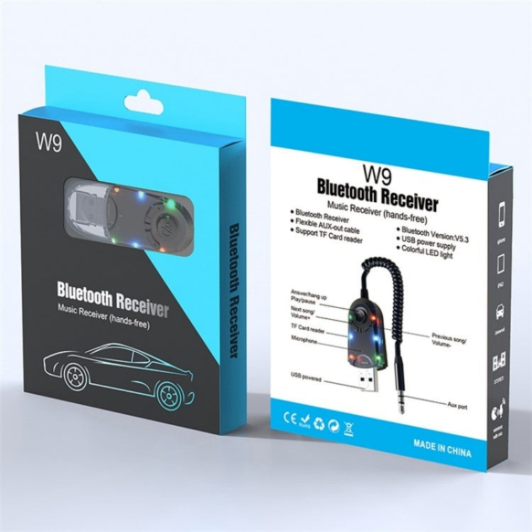 W9 Car Bluetooth Music Receiver USB Bluetooth 5.3 Adapter Wireless Audio Receiver by buy2fix