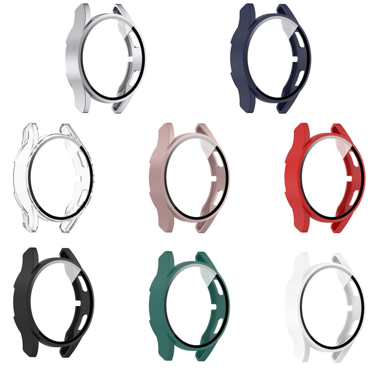 For Samsung Galaxy Watch FE 40mm PC + Tempered Glass Film Integrated Watch Protective Case(Silver) by buy2fix