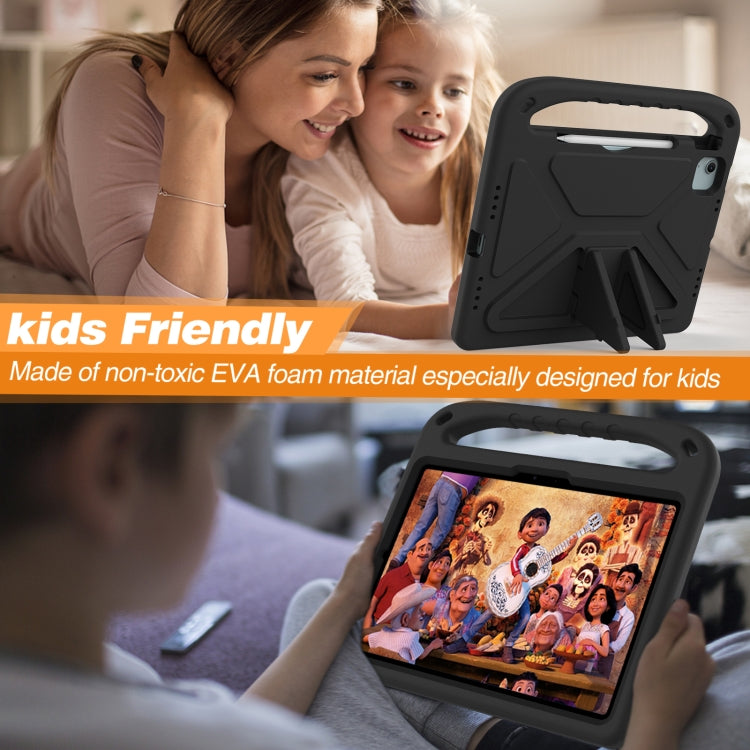 For iPad Air 11 2025 / 2024 / Pro 11 2024 Handle EVA Shockproof Tablet Case with Holder(Black) by buy2fix