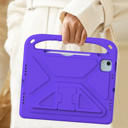 For iPad Air 11 2025 / 2024 / Pro 11 2024 Handle EVA Shockproof Tablet Case with Holder(Purple) by buy2fix