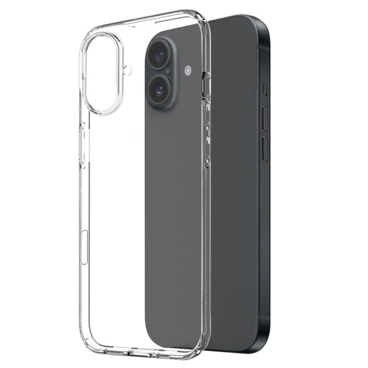 For iPhone 16 Plus NORTHJO 2 in 1 TPU Phone Case Screen Protector Tempered Glass Film(Clear) by NORTHJO