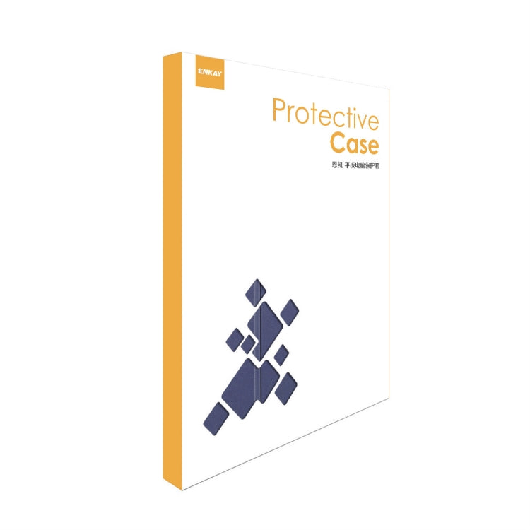 For iPad Air 13 2025 / 2024 ENKAY Tri-fold Custer Texture TPU Leather Smart Tablet Case with Pen Slot(Grey) by ENKAY