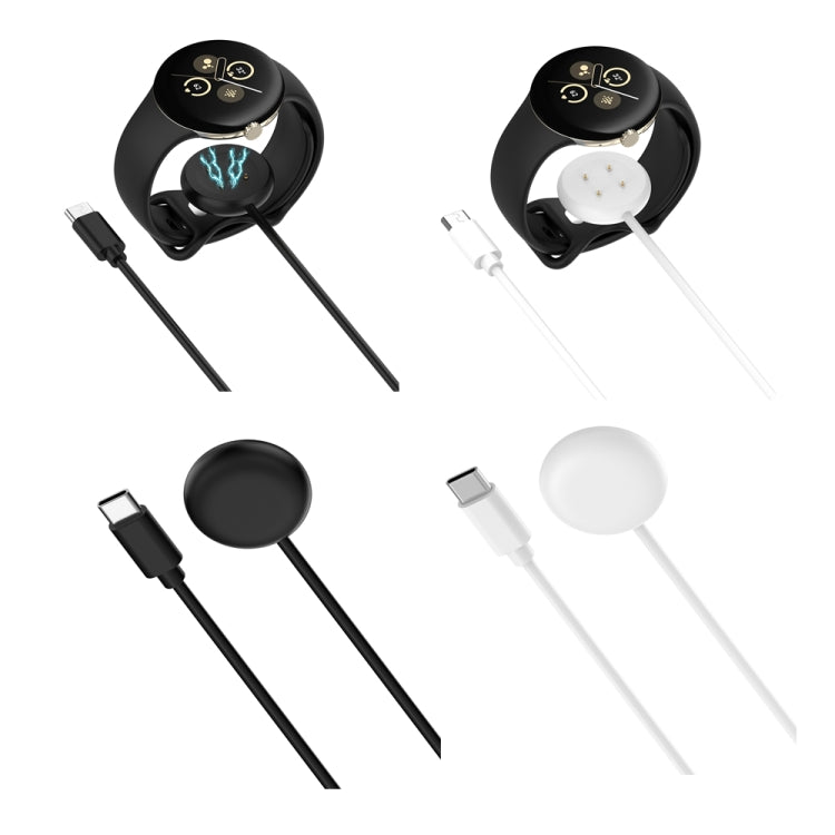 For Fitbit Ace LTE USB-C / Type-C Interface Smart Watch Magnetic Charging Cable(Black) by buy2fix