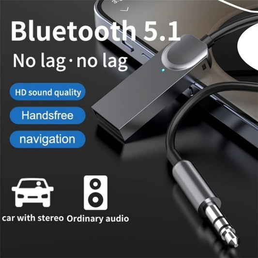 M02 3.5mm AUX Car Audio System Wireless Adapter Car Bluetooth Hands-Free Call Spring Cord by buy2fix