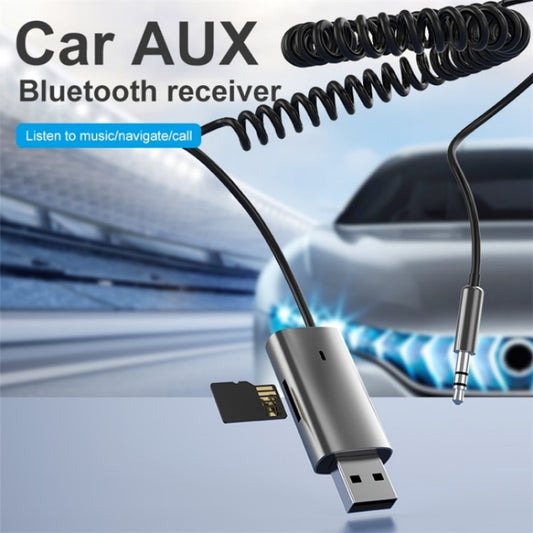 M01 Car Bluetooth Receiver Hands-Free Call 3.5mm AUX Stereo Car Wireless Adapter by buy2fix