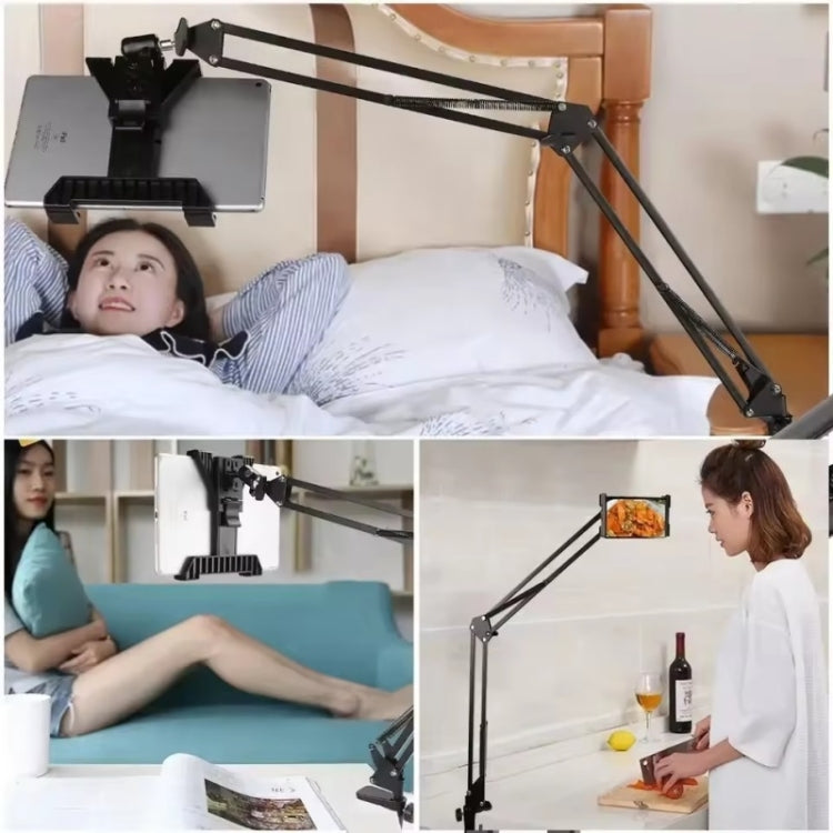 XWJ005 Adjustable Desk Clamp Bracket 360 Degrees Rotatable Tablet Phone Holder - Lazy Bracket by buy2fix | Online Shopping UK | buy2fix